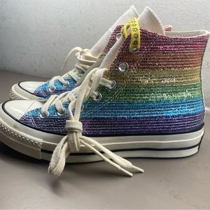 New Unisex Converse x Miley Cyrus Chuck 70 HI Multi Pride 162250C Size Women 7.5